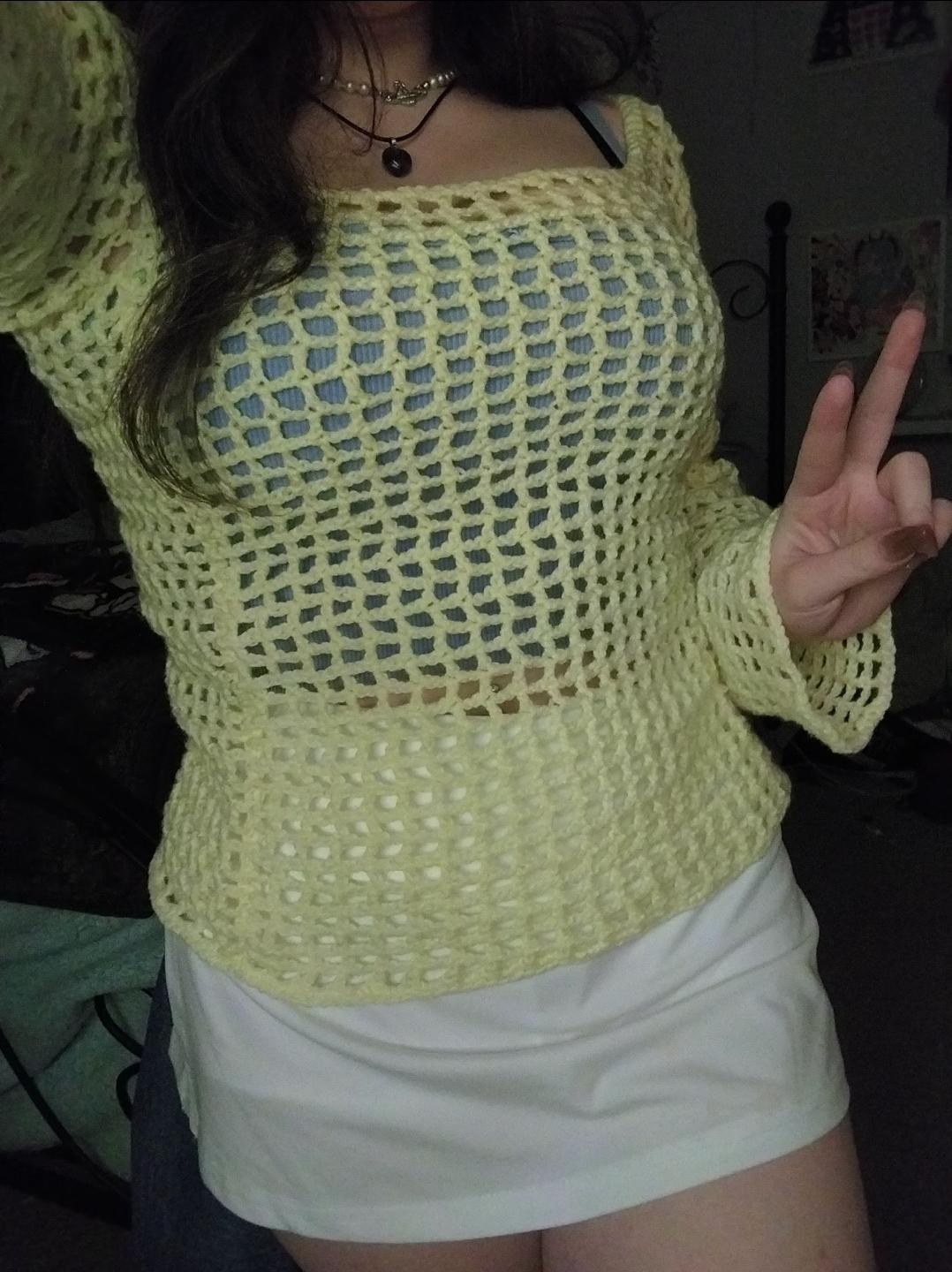 mesh sweater