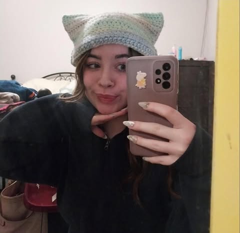 multicolored cat beanie