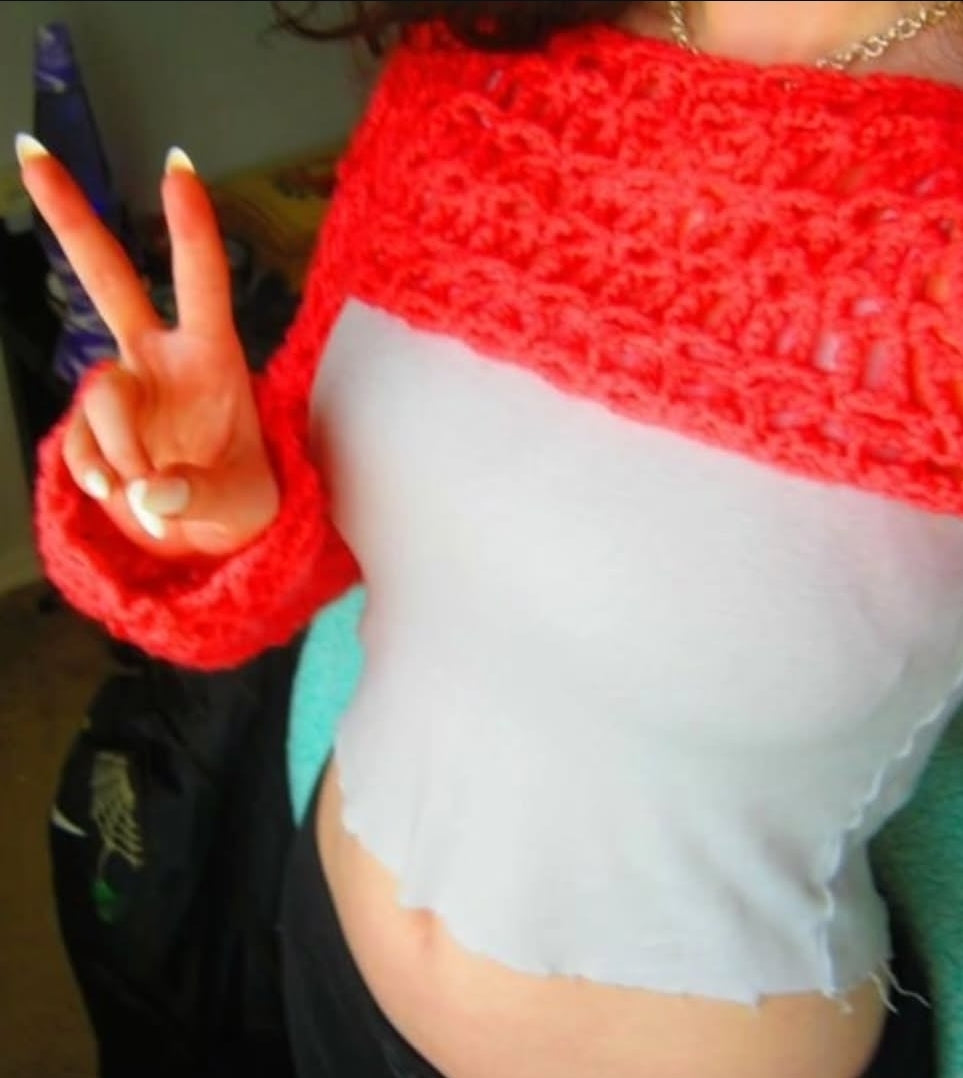 hot pink mesh shrug